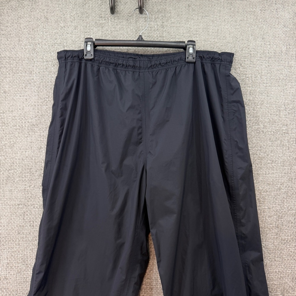 L.L.Bean Rain Pants Mens XL Black Waterproof Ripstop Hiking Outdoor Adjustable